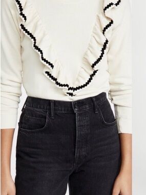 THE GREAT shrunken ruffle sweater